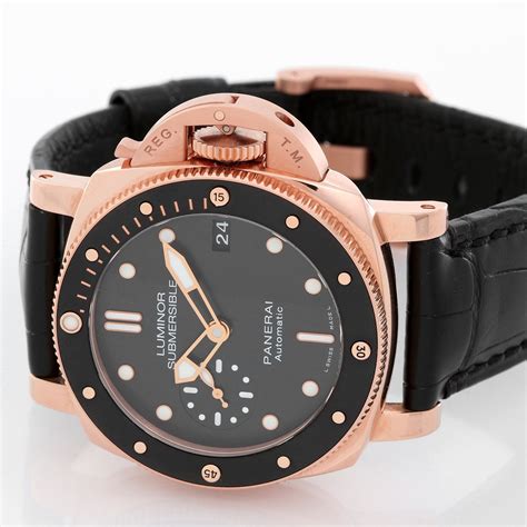 panerai watch rose gold|panerai gold watch.